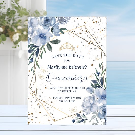 ダスティブルー金ゴールドクインセアニラ セーブザデート