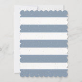 ダスティブルー金ゴールドクロススターバプテストライプのィス 招待状 (裏面)