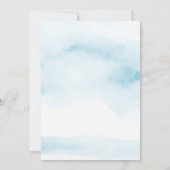 ダスティブルー金ゴールドクロスファースト聖餐式 招待状 (裏面)