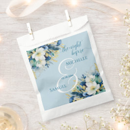 ダスティブルー金ゴールドグリッターフローラ前夜 フェイバーバッグ