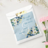 ダスティブルー金ゴールドグリッターフローラ前夜 フェイバーバッグ (封をした状態)