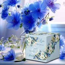 ダスティブルー金ゴールドグリッター結婚フローラ