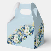 ダスティブルー金ゴールドグリッター結婚フローラ フェイバーボックス (裏面)