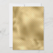 ダスティブルー金ゴールドピンクフローラブライダルシャワー 招待状 (裏面)