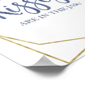 ダスティブルー金ゴールドフローラ何人のキスサイン ポスター (角)