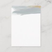 ダスティブルー金ゴールドミニマリスト結婚書道 エンクロージャーカード (裏面)