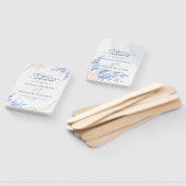 ダスティブルー金ゴールド幾何学的ピンクフローラ結婚ズ ハンドファン (組立なし)