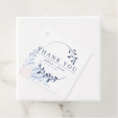 ダスティブルー金ゴールド幾何学的ピンクフローラ結婚ズ フェイバータグ (インサイチュ)