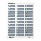 ダスティブルー金ゴールド赤面ピンクピーチフローラ結婚ズ ラベル (フルシート)