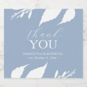 ダスティブルー離れズシャンパン結婚式用シール スパークリングワインラベル (シングルラベル)