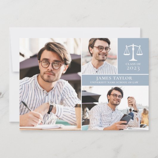 ダスティブルー3フォトロースクール卒業パーティー 招待状 (正面)