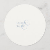 ダスティブルー&アイボリーモノグラムのラウンド結婚のメニュー メニュー (裏面)