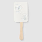 ダスティブルー&アイボリーモノグラム結婚式 プログラム ハンドファン (正面)