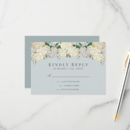 ダスティブルー アジサイ 結婚式 RSVP