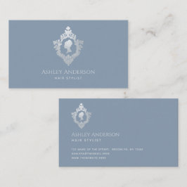 ダスティブルー エレガントレディ ヴィンテージクラスト 偽銀色 名刺