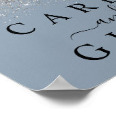 ダスティブルー&シルバーカード&ギフトテーブルサイン ポスター (角)