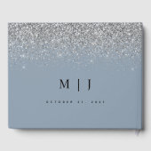 ダスティブルー&シルバーグリッター結婚ズ ゲストブック (裏面)