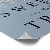 ダスティブルー&シルバースイーツ&トリートデザートサイン ポスター (角)