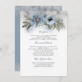 ダスティブルー&シルバー結婚ズ情報ゲスト エンクロージャーカード (正面/裏面)