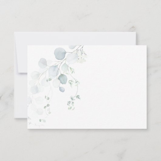 ダスティブルー&セージグリーンユーカリの食事選定 出欠カード (裏面)