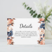 ダスティブルー&テラコッタフローラの水色結婚ズ エンクロージャーカード (スタンド正面)