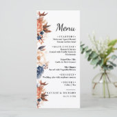 ダスティブルー&テラコッタフローラの水色結婚ズ メニュー (スタンド正面)