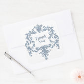ダスティブルー バロックフレーム ありがとう スクエアシール (封筒)