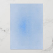 ダスティブルー&バーガンディーレッドフローラボホ結婚ズ 箔招待状 (裏面)