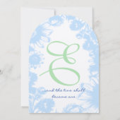 ダスティブルー&ピスタチオ結婚グリーン 招待状 (裏面)