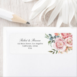 ダスティブルー&ピーチフローラ結婚ズ ラベル