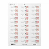 ダスティブルー&ピーチフローラ結婚ズ ラベル (フルシート)