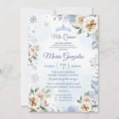 ダスティブルー&フローラスウィート15th誕生日招待状 招待状 (正面)