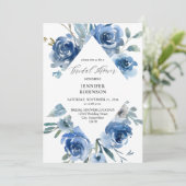 ダスティブルー&ブルーフローラブライダルシャワー 招待状 (スタンド正面)