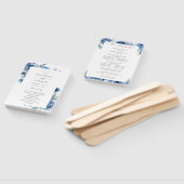 ダスティブルー&ブルーフローラ結婚式 プログラム ハンドファン (組立なし)