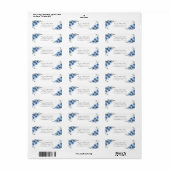 ダスティブルー&ブルーフローラ4差出人住所ラベル ラベル (フルシート)