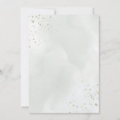 ダスティブルー&ホワイトフローラ素朴グ結婚リーズ 招待状 (裏面)