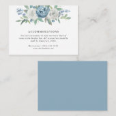 ダスティブルー&ホワイトフローラ結婚ズ宿泊施設 エンクロージャーカード (正面/裏面)