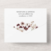 ダスティブルー&ホワイトフローラ オールインワン招待状 (裏面)