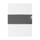 ダスティブルー&ホワイトフローラ – グレー 招待状ベリーバンド (裏面例)