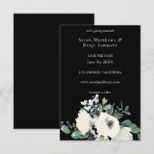 ダスティブルー&ホワイトフローラV3 – 黒 セーブザデート (正面/裏面)