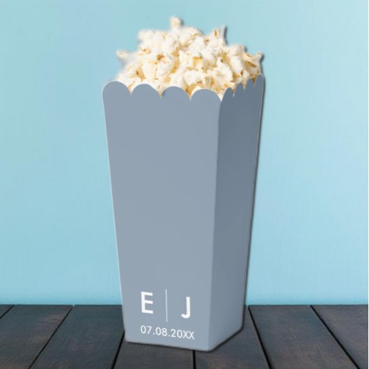 ダスティブルー&ホワイトモノグラム結婚ズ フェイバーボックス