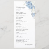 ダスティブルー ホワイト ウォーターカラー 結婚式典 プログラム (裏面)