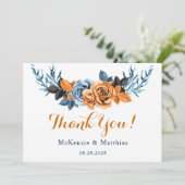 ダスティブルー&ラスティピーニーフローラサンキューカード 招待状 (スタンド正面)