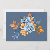 ダスティブルー&ラスティピーニーフローラサンキューカード 招待状 (裏面)