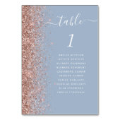 ダスティブルー+ローズゴールド+ラメ 結婚式 テーブルナンバー (正面)