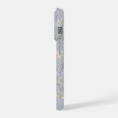 ダスティブルー 水彩フラワー  iPhoneケース (左側面)