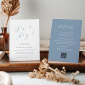 ダスティブルー「男の子だ」1つの赤ちゃんシャワー 招待状