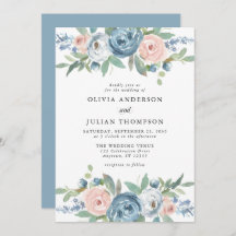 ダスティブルー&赤面バラフローラ水結婚色