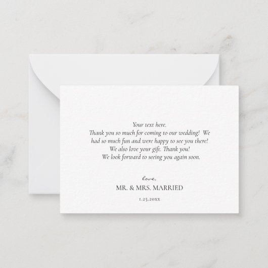 ダスティブルー&赤面ピンクフローラありがとう ノートカード (裏面)