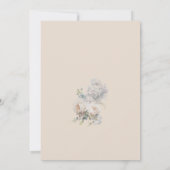 ダスティブルー&赤面ピンクフローラブライダルシャワー 招待状 (裏面)